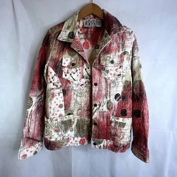 Keren Hart Vintage Textured Artistic Abstract Jacket Size Small - Picture 10 of 10